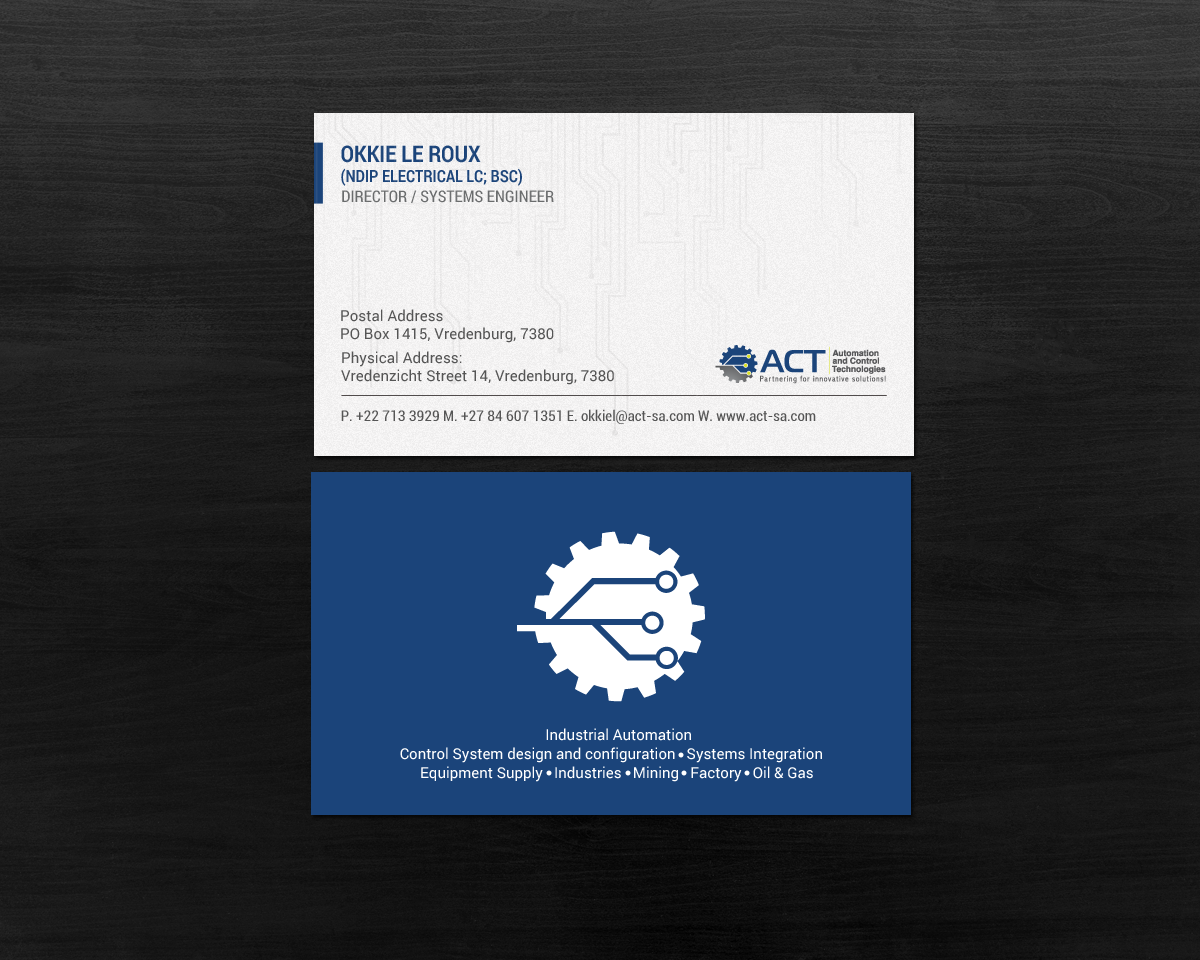 Business Card Design by chandrayaan.creative for Automation and Control Technologies | Design #18239957