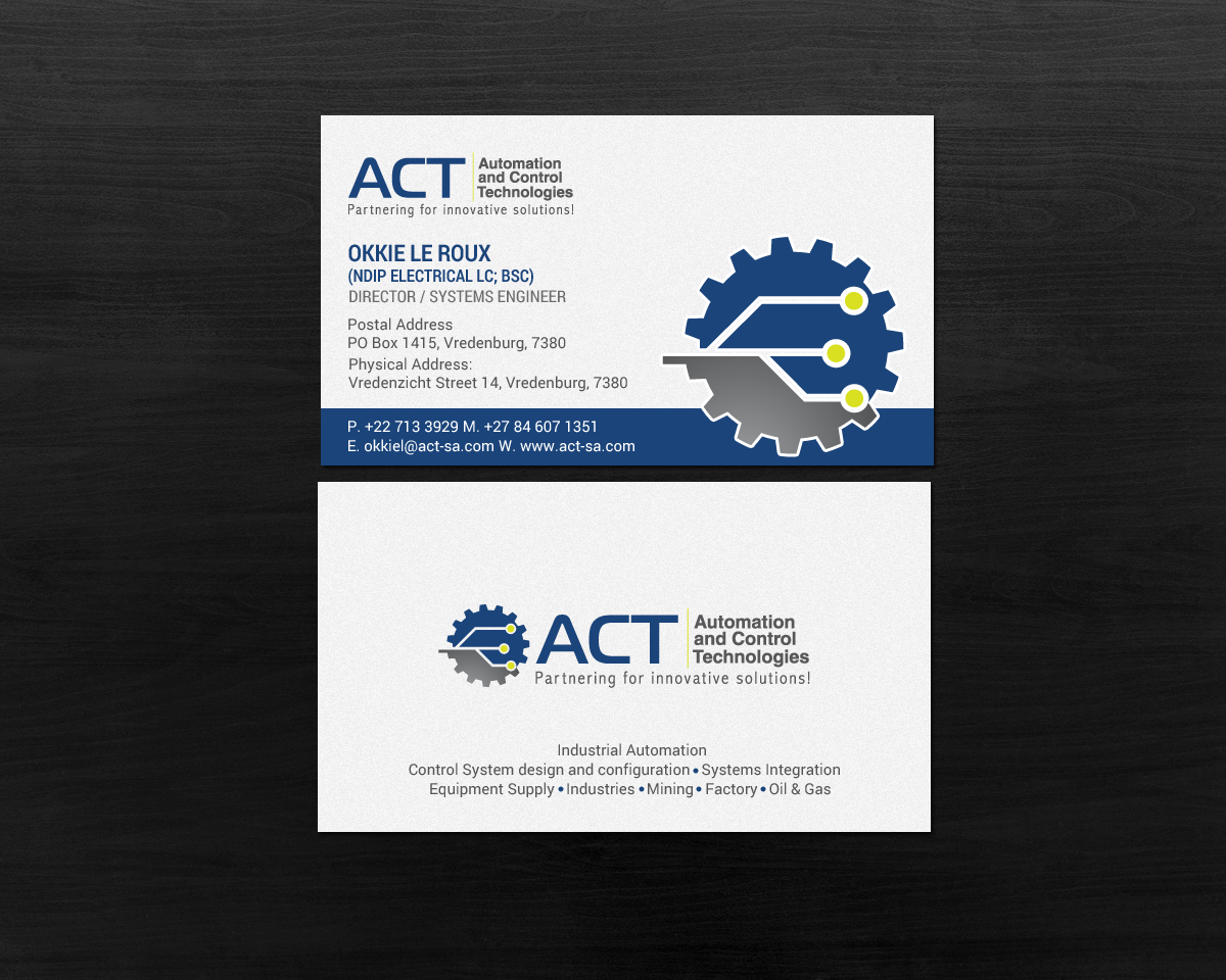 Business Card Design by chandrayaan.creative for Automation and Control Technologies | Design #18239960