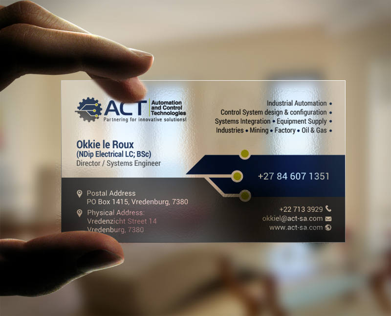 Business Card Design by chandrayaan.creative for Automation and Control Technologies | Design #18241543