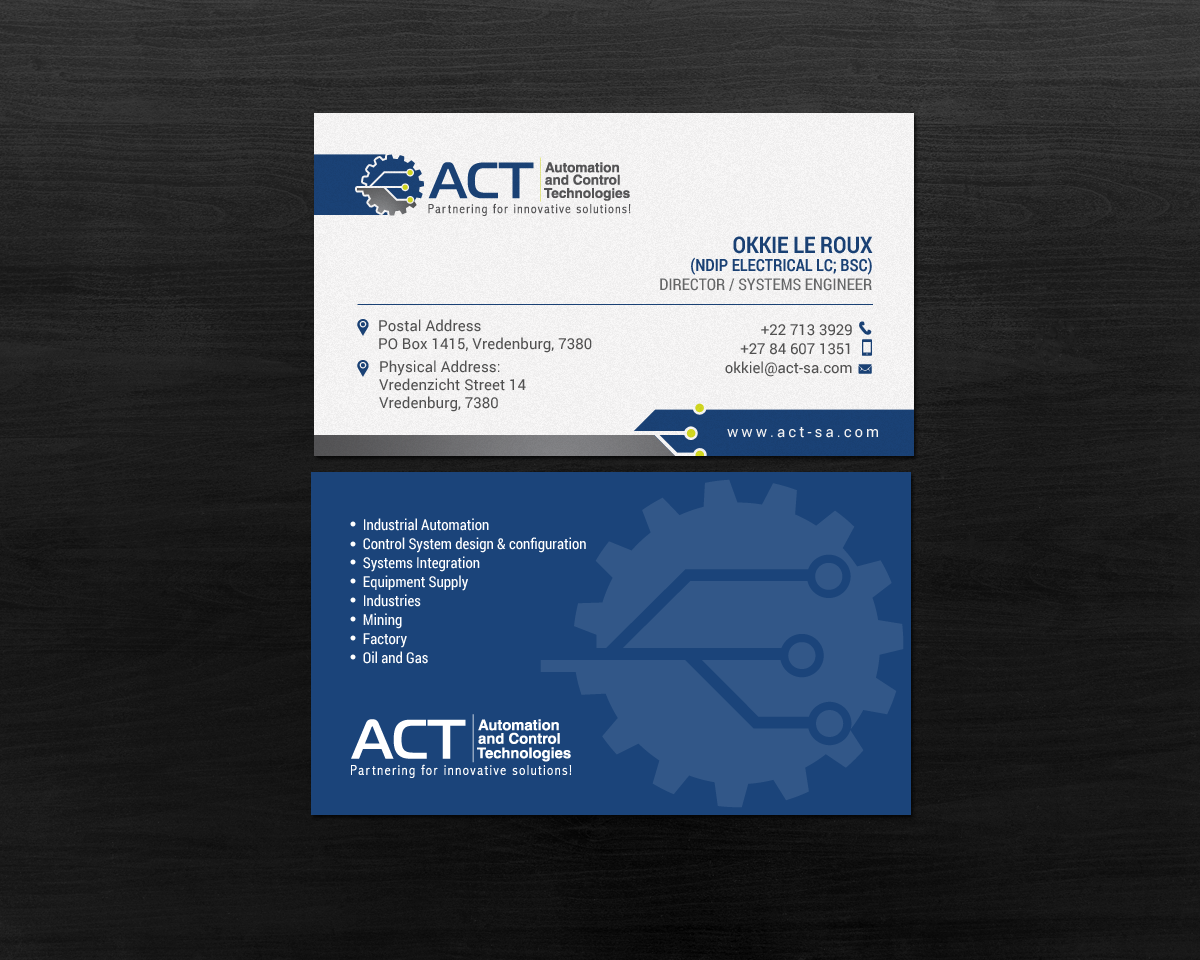 Business Card Design by chandrayaan.creative for Automation and Control Technologies | Design #18241544