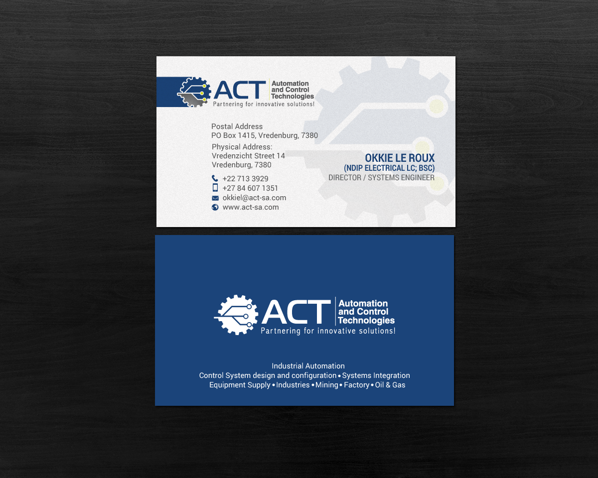 Business Card Design by chandrayaan.creative for Automation and Control Technologies | Design #18241545