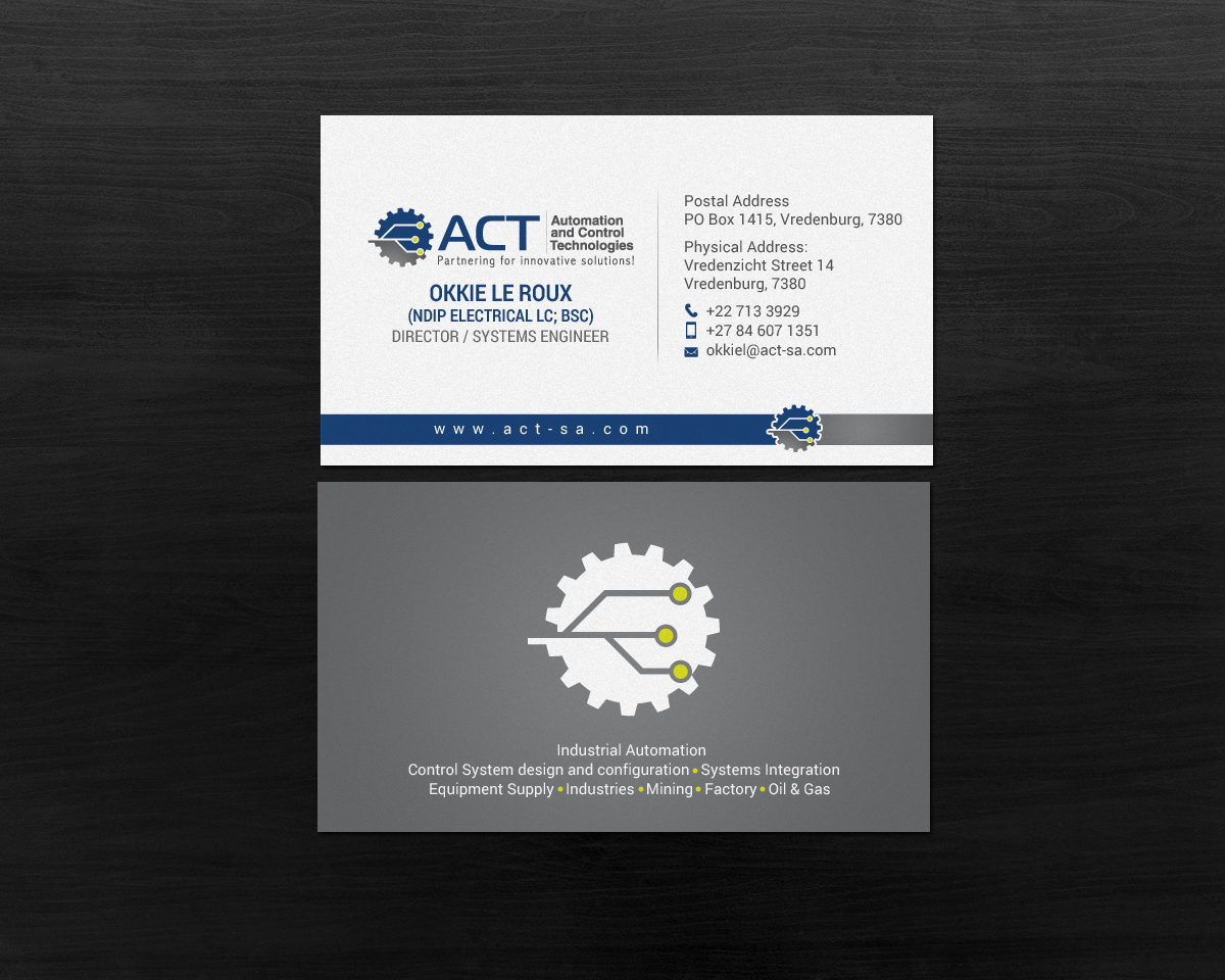 Design de Carte de Visite par chandrayaan.creative pour Automation and Control Technologies | Design #18241557