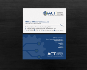 Business Card Design by chandrayaan.creative for Automation and Control Technologies | Design: #18241560
