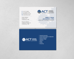 Business Card Design by chandrayaan.creative for Automation and Control Technologies | Design: #18241561