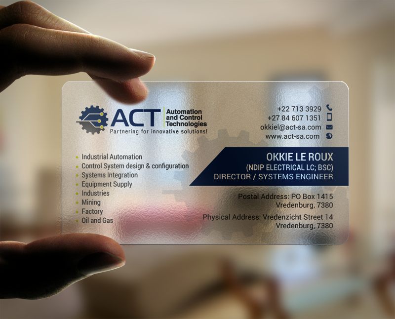 Business Card Design by chandrayaan.creative for Automation and Control Technologies | Design #18241563