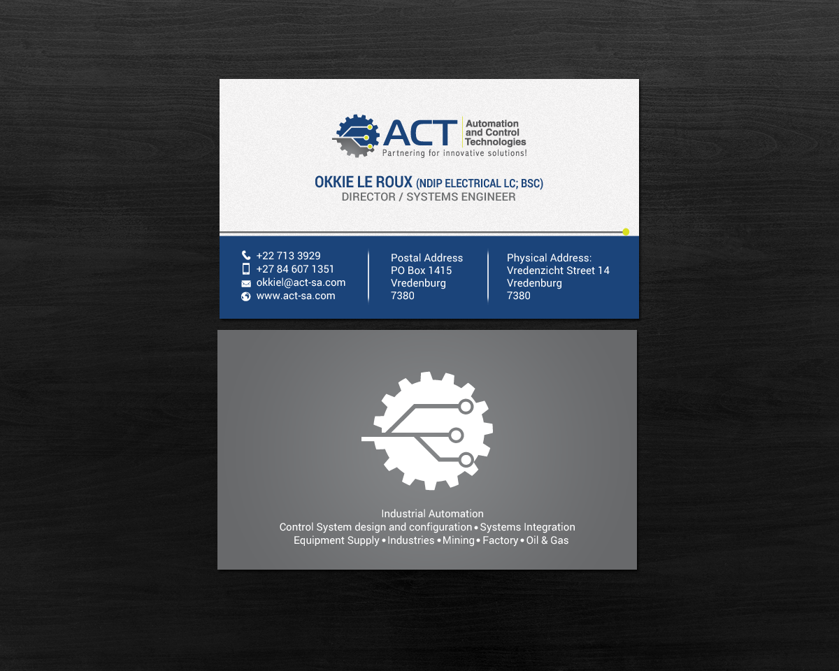 Business Card Design by chandrayaan.creative for Automation and Control Technologies | Design #18241564