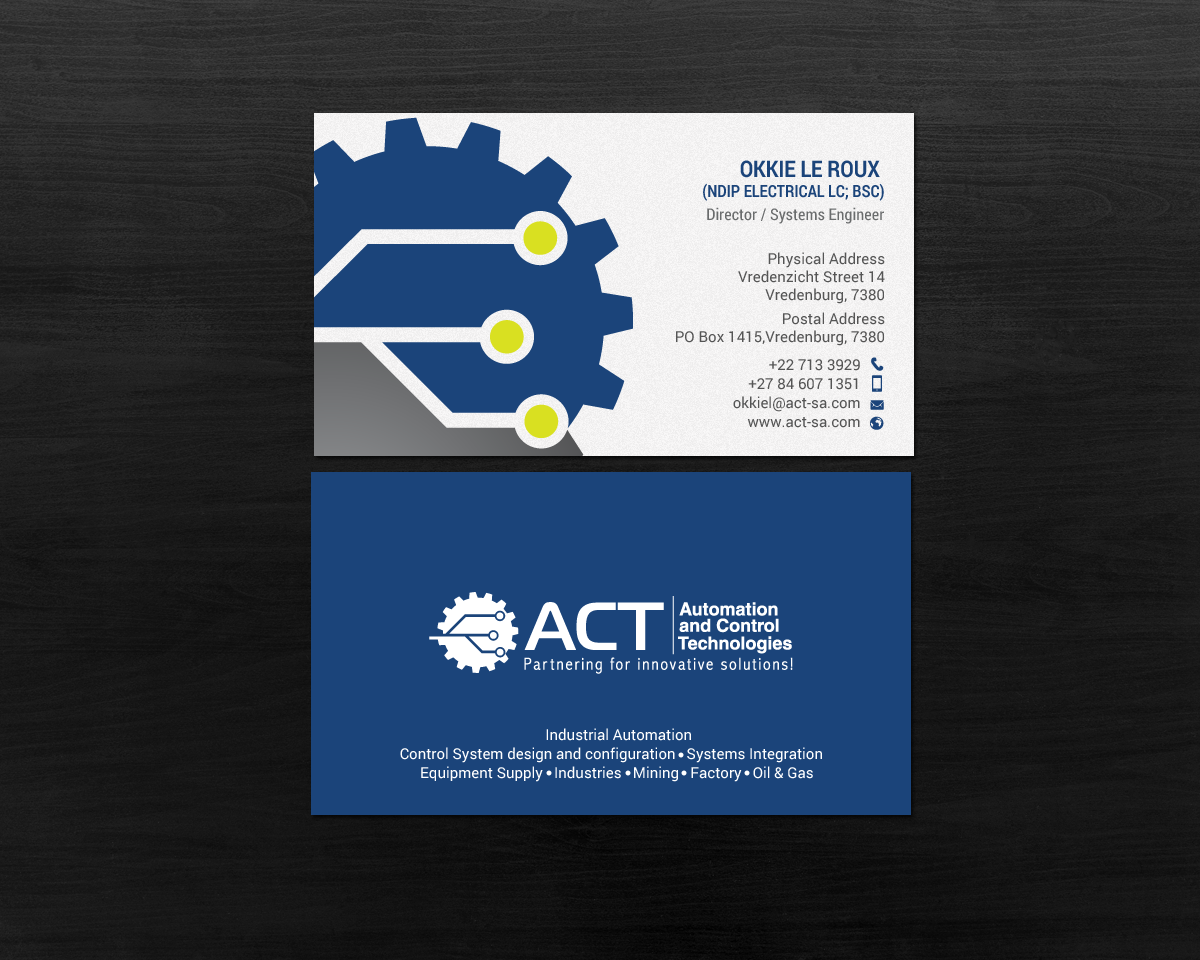 Business Card Design by chandrayaan.creative for Automation and Control Technologies | Design #18241565