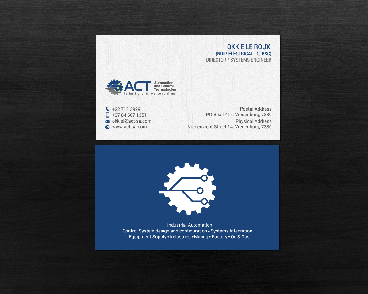 Diseño de Tarjeta de Presentación por chandrayaan.creative para Automation and Control Technologies | Diseño #18241566
