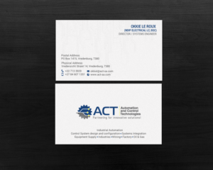 Business Card Design by chandrayaan.creative for Automation and Control Technologies | Design: #18241567