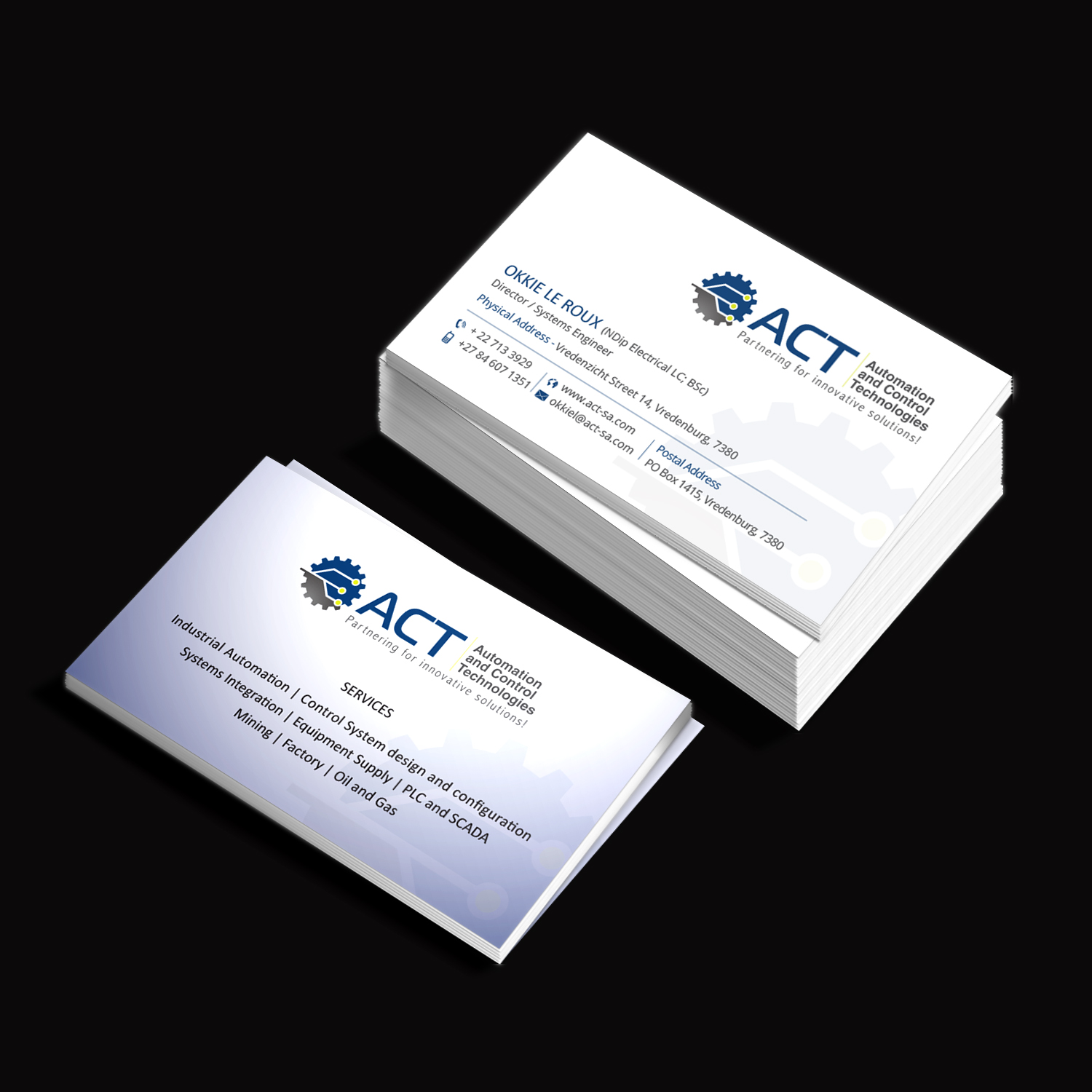 Business Card Design by Creative Jiniya for Automation and Control Technologies | Design #18237374
