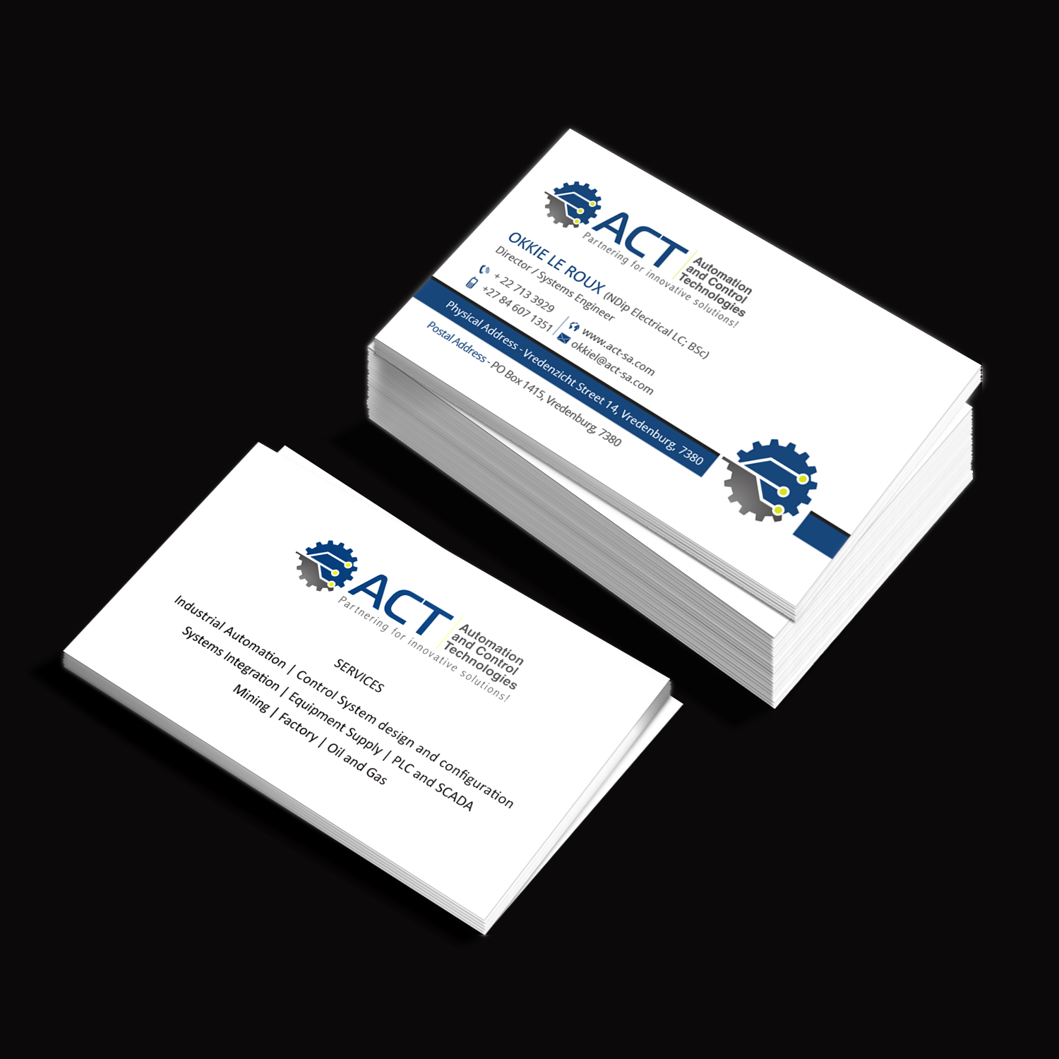 Business Card Design by Creative Jiniya for Automation and Control Technologies | Design #18251485