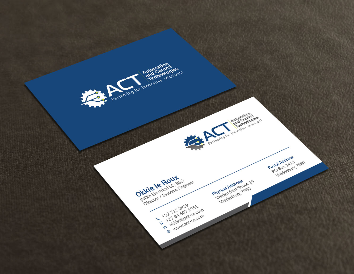 Business Card Design by Tripti Ranjan Gain for Automation and Control Technologies | Design #18244849