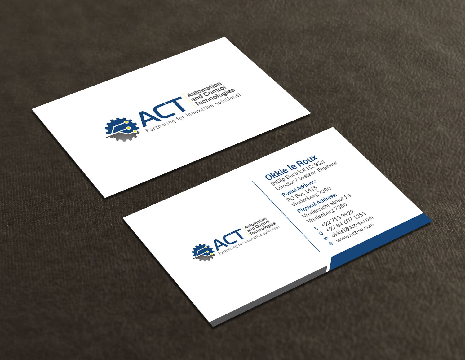Business Card Design by Tripti Ranjan Gain for Automation and Control Technologies | Design #18244851