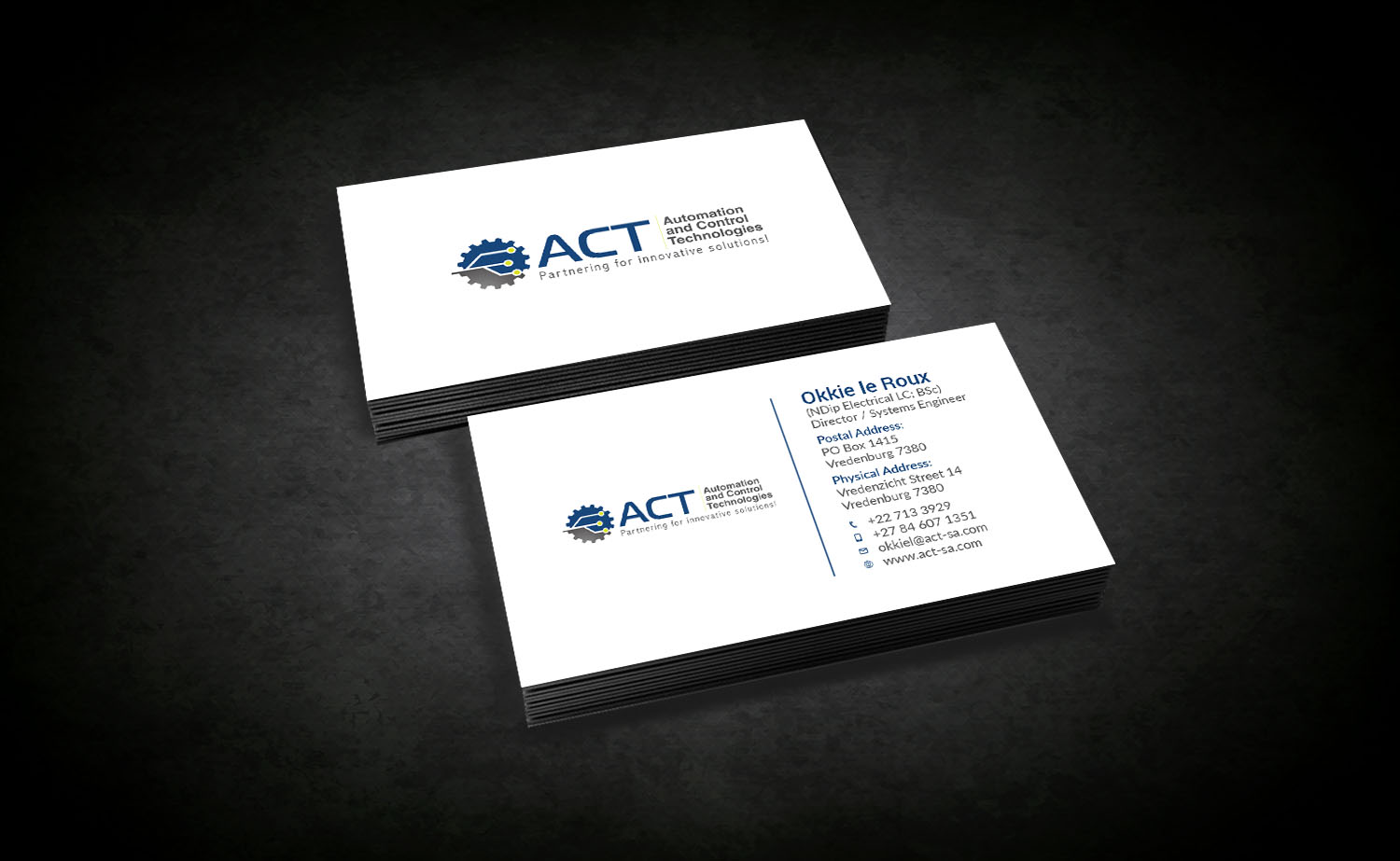 Business Card Design by Tripti Ranjan Gain for Automation and Control Technologies | Design #18244861