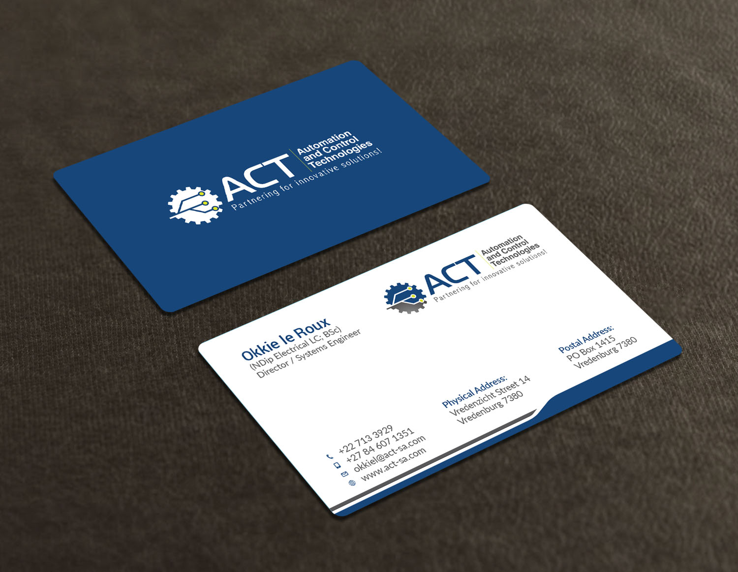 Business Card Design by Tripti Ranjan Gain for Automation and Control Technologies | Design #18244862