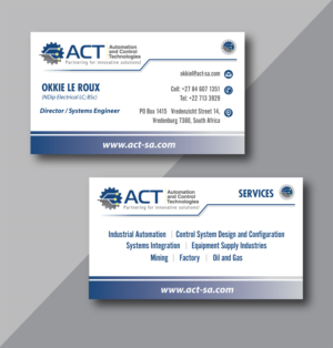 Business Card Design by TracyInspires for Automation and Control Technologies | Design #18237486