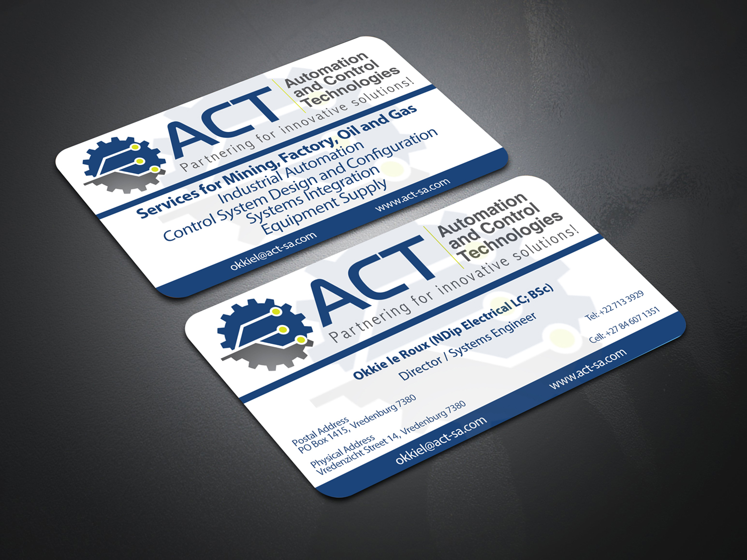 Business Card Design by Kara Stewart for Automation and Control Technologies | Design #18237655