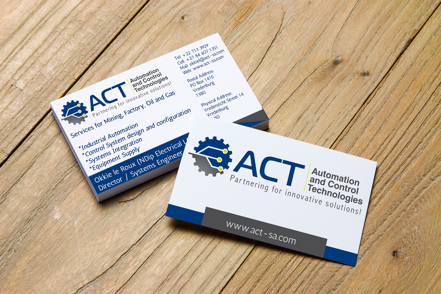 Business Card Design by Kara Stewart for Automation and Control Technologies | Design #18256345
