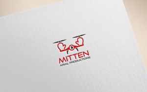 Mitten aerial production drone logo by axe-design