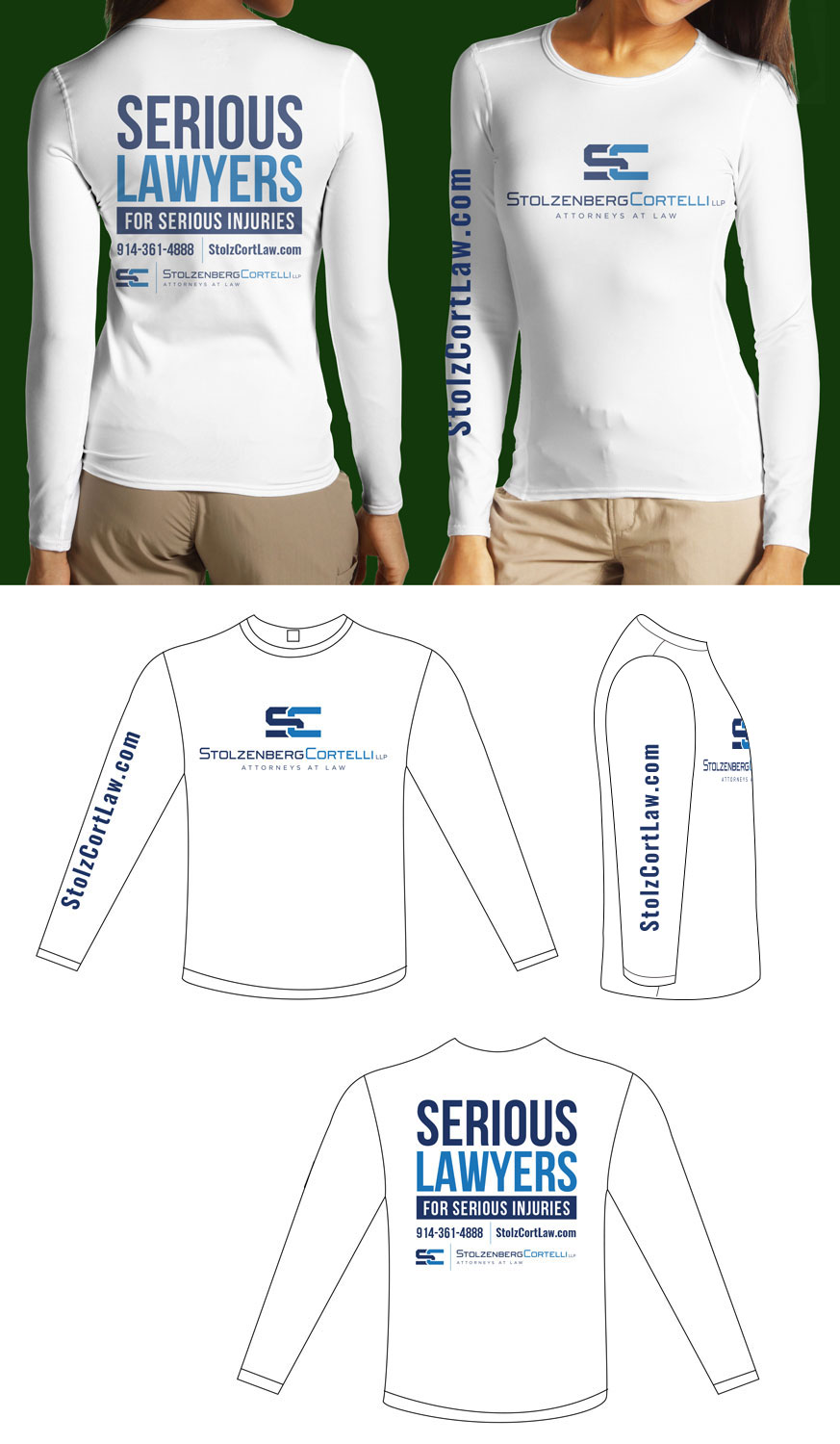 Diseño de Camiseta por Impressive Solutions para StolzenbergCortelli, LLP | Diseño #18240844