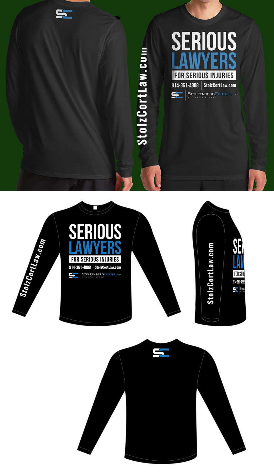 Diseño de Camiseta por Impressive Solutions para StolzenbergCortelli, LLP | Diseño #18240845