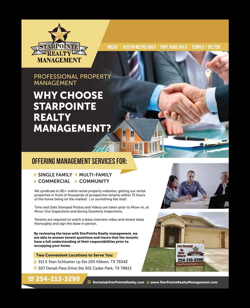 Flyer Design by rkailas for StarPointe Realty | Design #18329782
