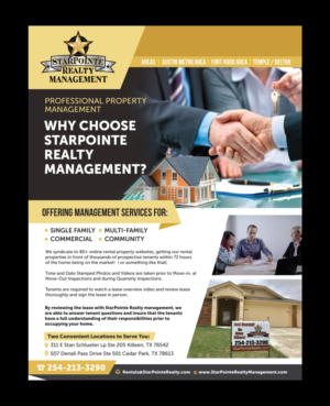 Flyer Design by rkailas for StarPointe Realty | Design: #18329782