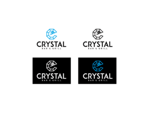Crystal Bar & Grill  | Logo Design by Buck Tornado