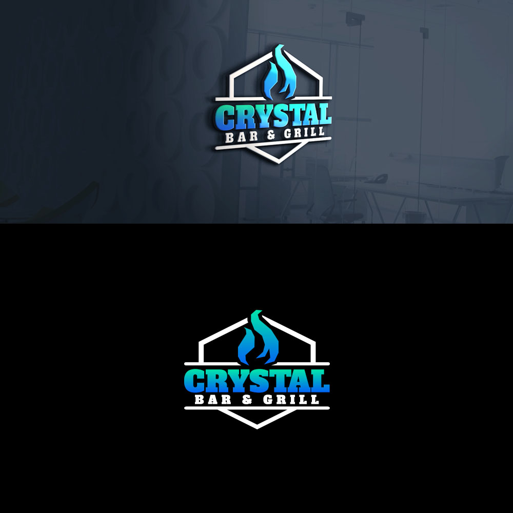 Logo Design by PsyPen for Crystal Bar & Grill | Design #18244958