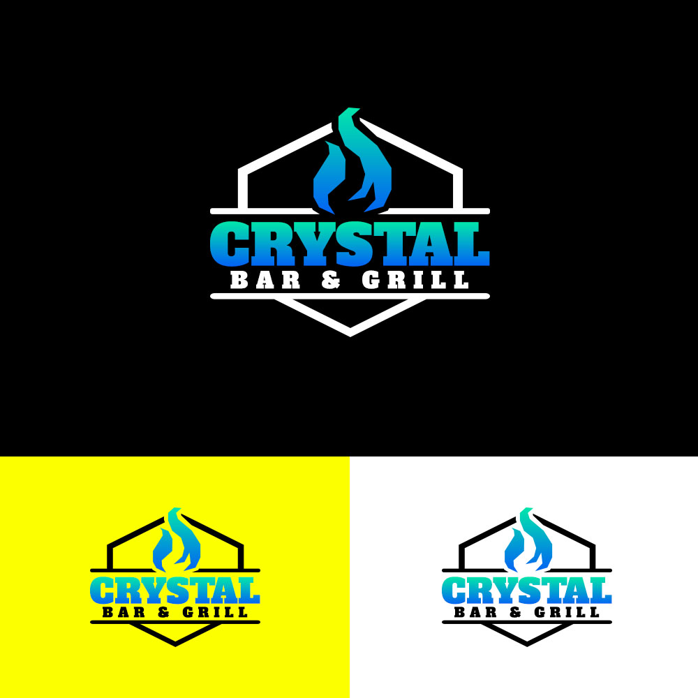 Logo Design by PsyPen for Crystal Bar & Grill | Design #18256961