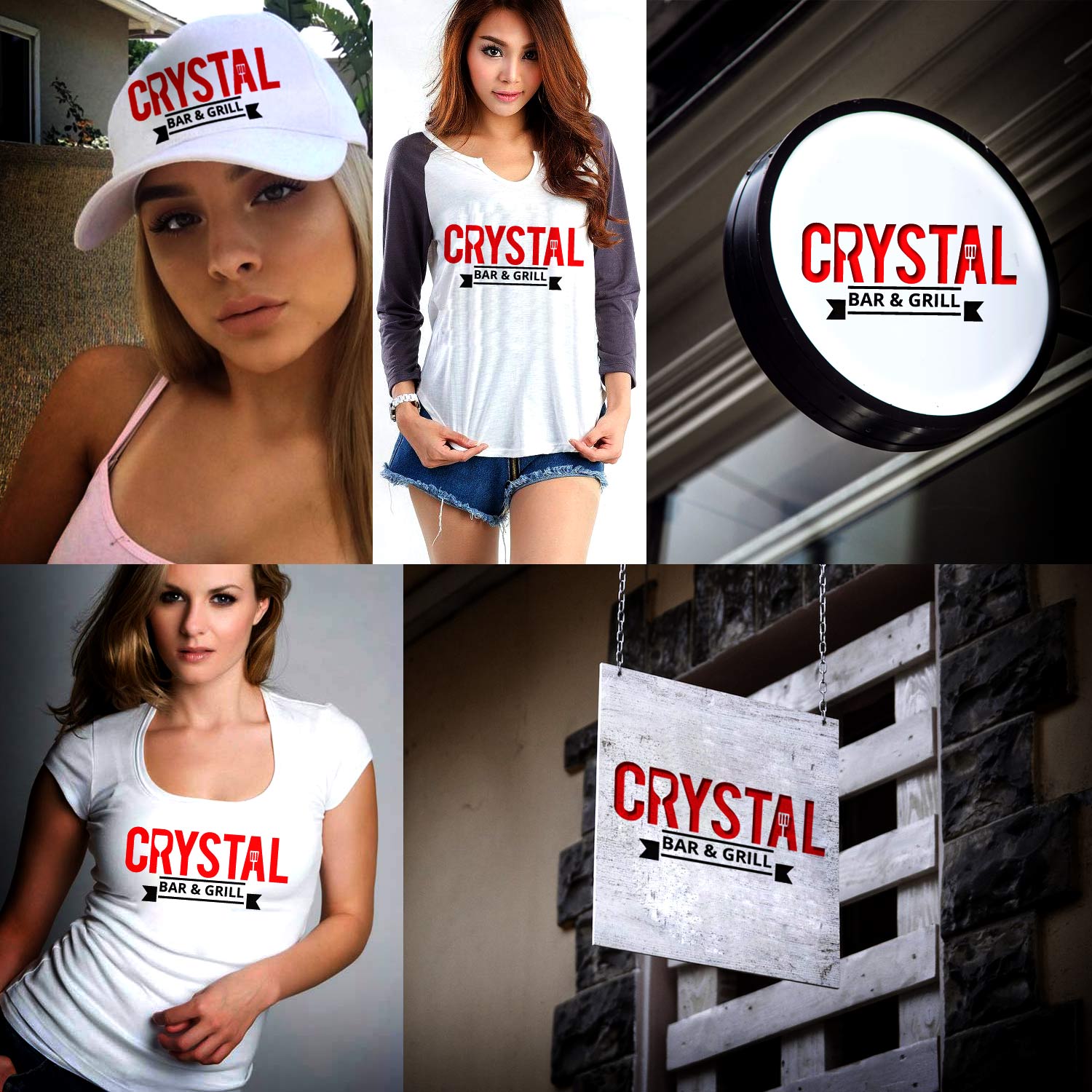Logo Design by zebronicgraphic for Crystal Bar & Grill | Design #18254509