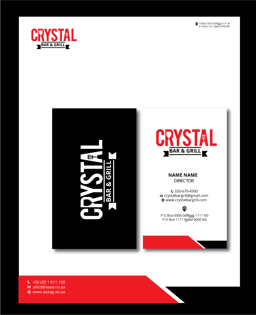 Logo Design by zebronicgraphic for Crystal Bar & Grill | Design #18984193