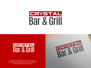 Logo Design by LuntikMoonBee for Crystal Bar & Grill | Design: #18290977