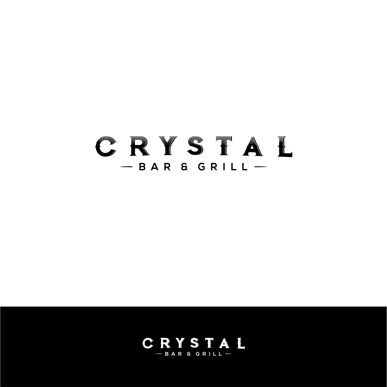 Logo Design by dumx for Crystal Bar & Grill | Design #18271590