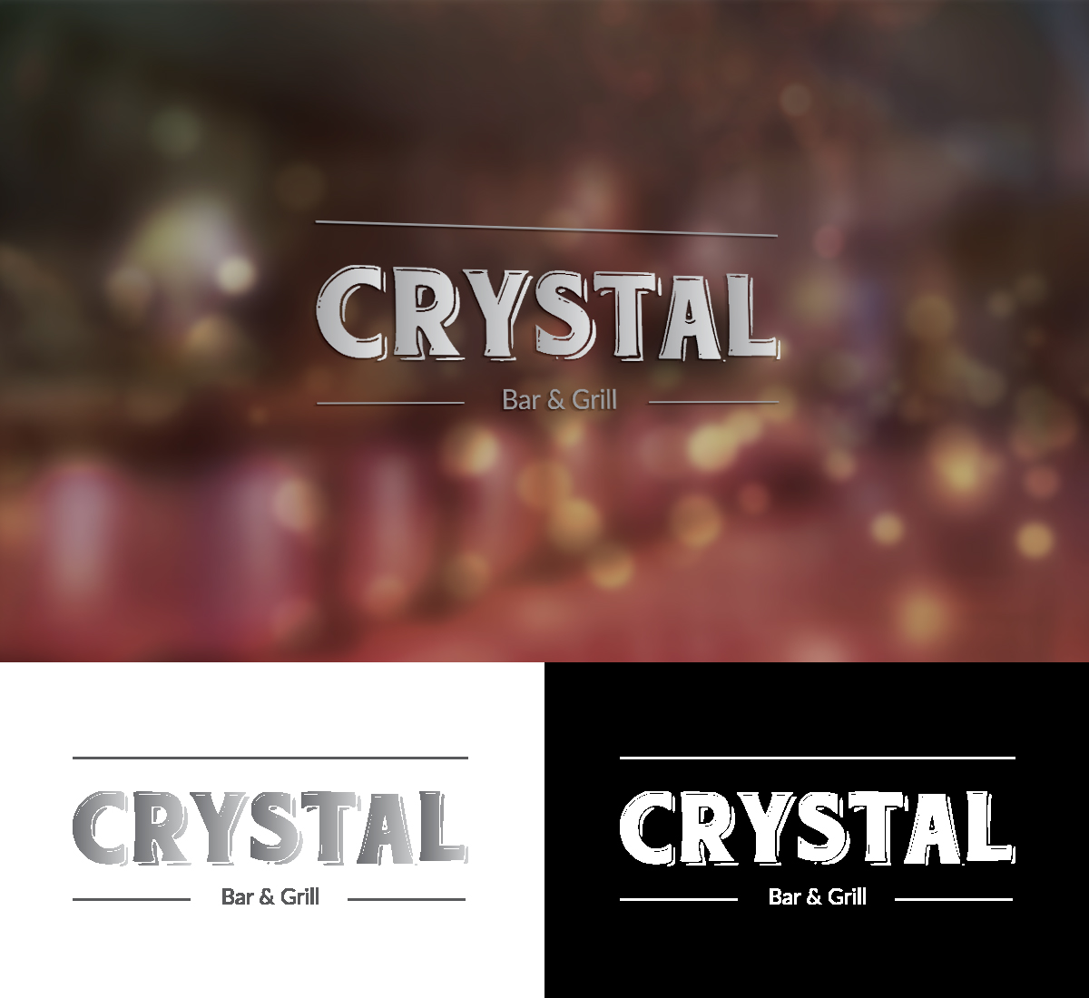 Logo Design by Yeye Akbar for Crystal Bar & Grill | Design #18285311