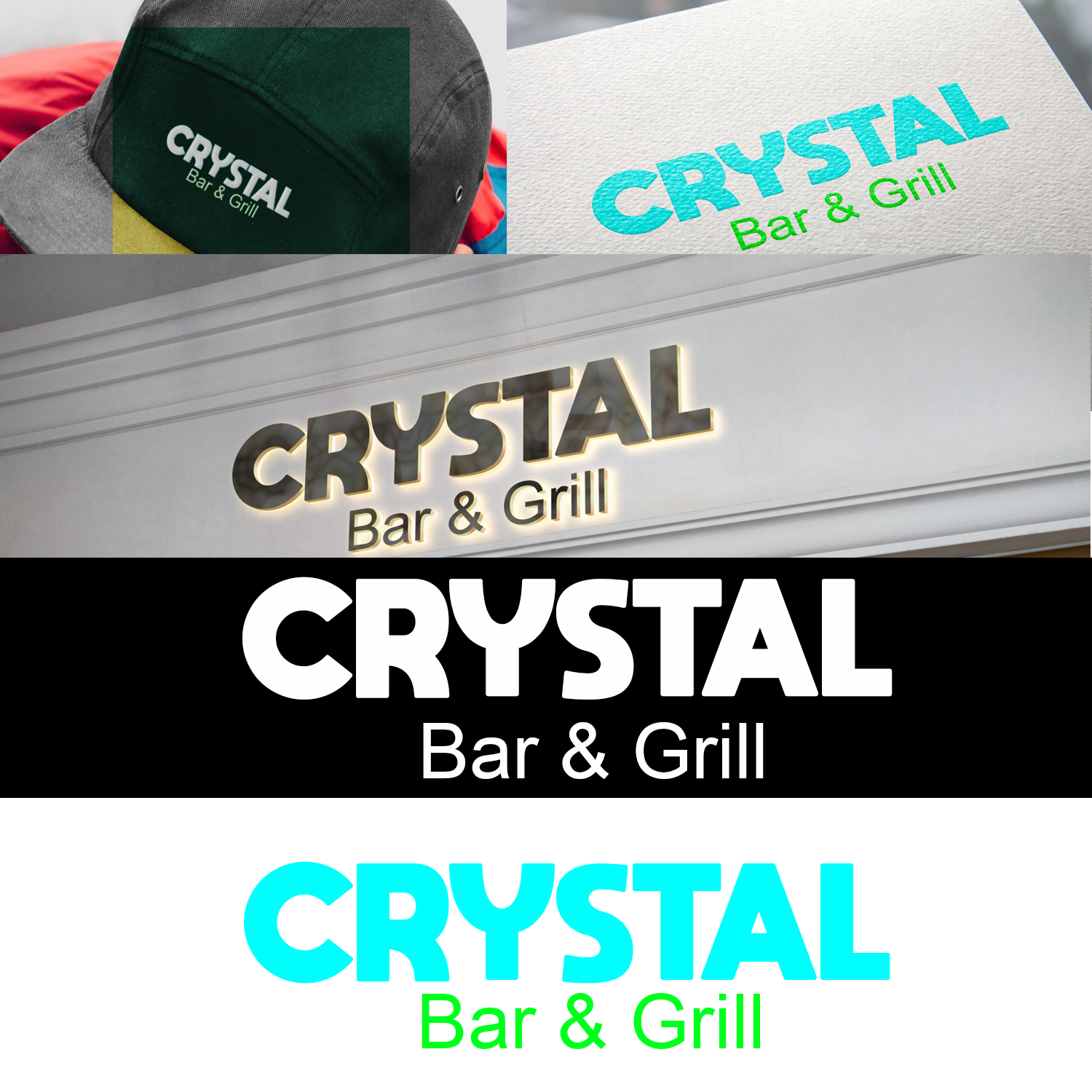 Logo Design by jhanvi 7 for Crystal Bar & Grill | Design #18290164