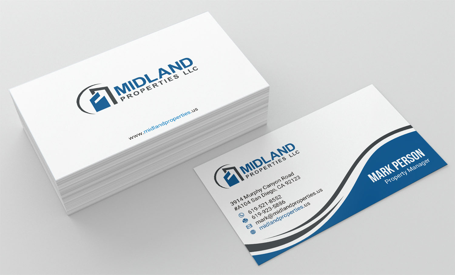 Diseño de Tarjeta de Presentación por INDIAN_Ashok para Midland Properties, LLC | Diseño #18300652