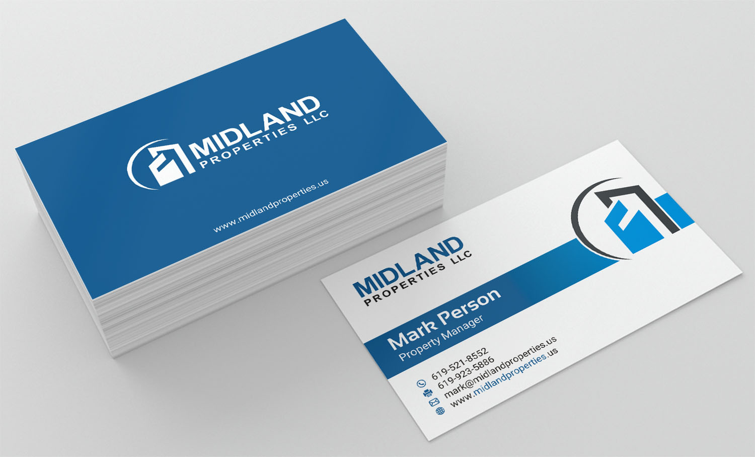 Business Card Design by INDIAN_Ashok for Midland Properties, LLC | Design #18300663