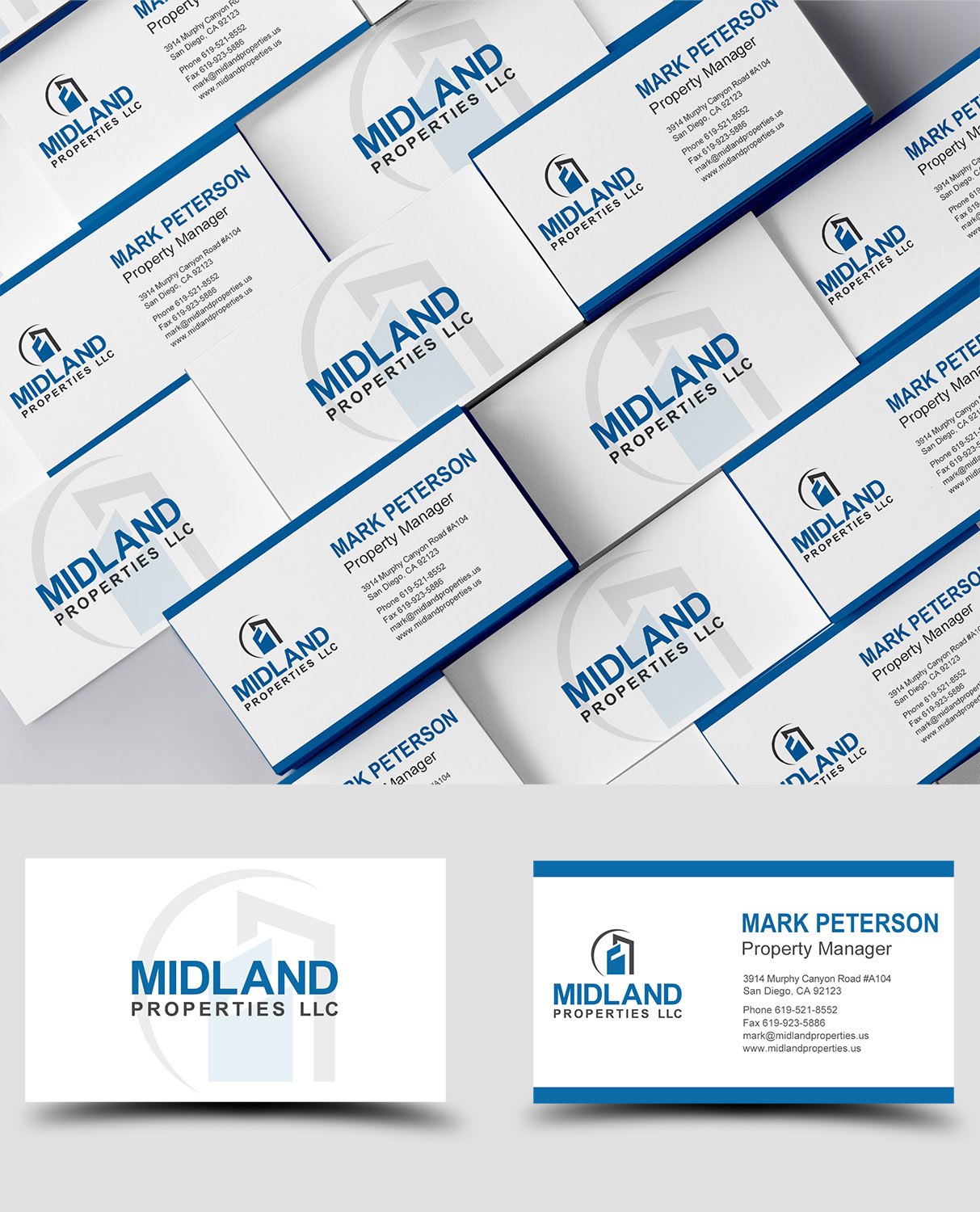 Visitenkarten-Design von Xyper_Design für Midland Properties, LLC | Design #18276362