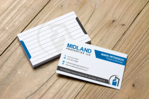 Midland Properties Business Card for Apartment Buildings | Business Card Design by JK18