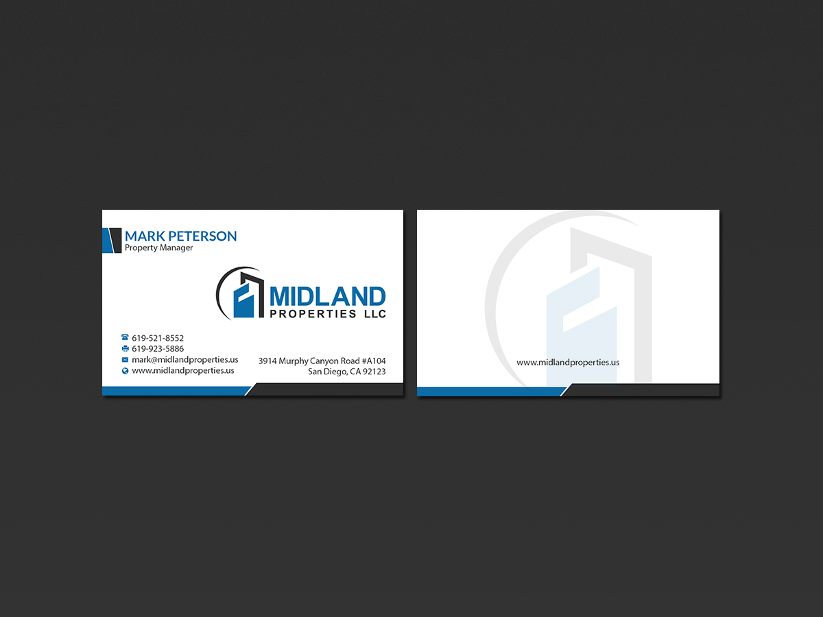Business Card Design by Creations Box 2015 for Midland Properties, LLC | Design #18246675