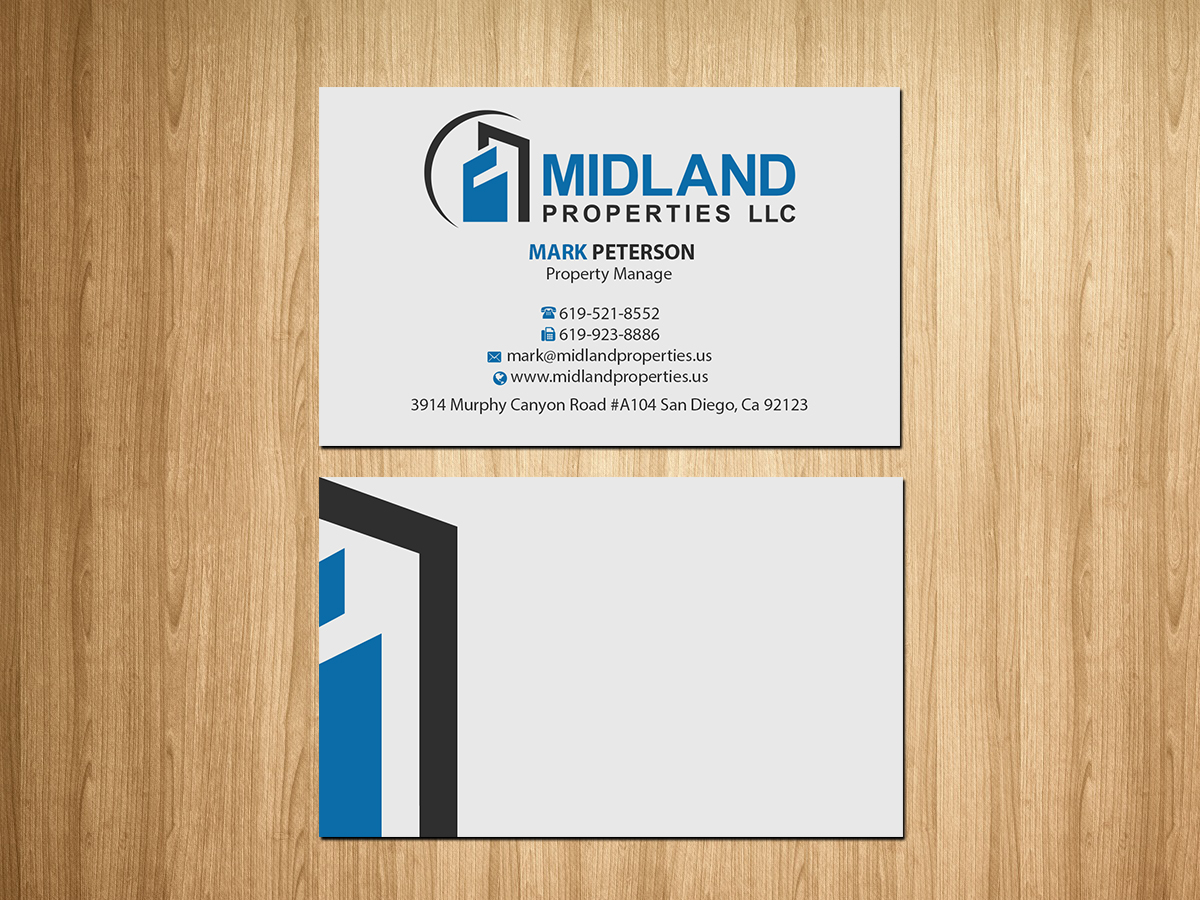Business Card Design by Creations Box 2015 for Midland Properties, LLC | Design #18246703