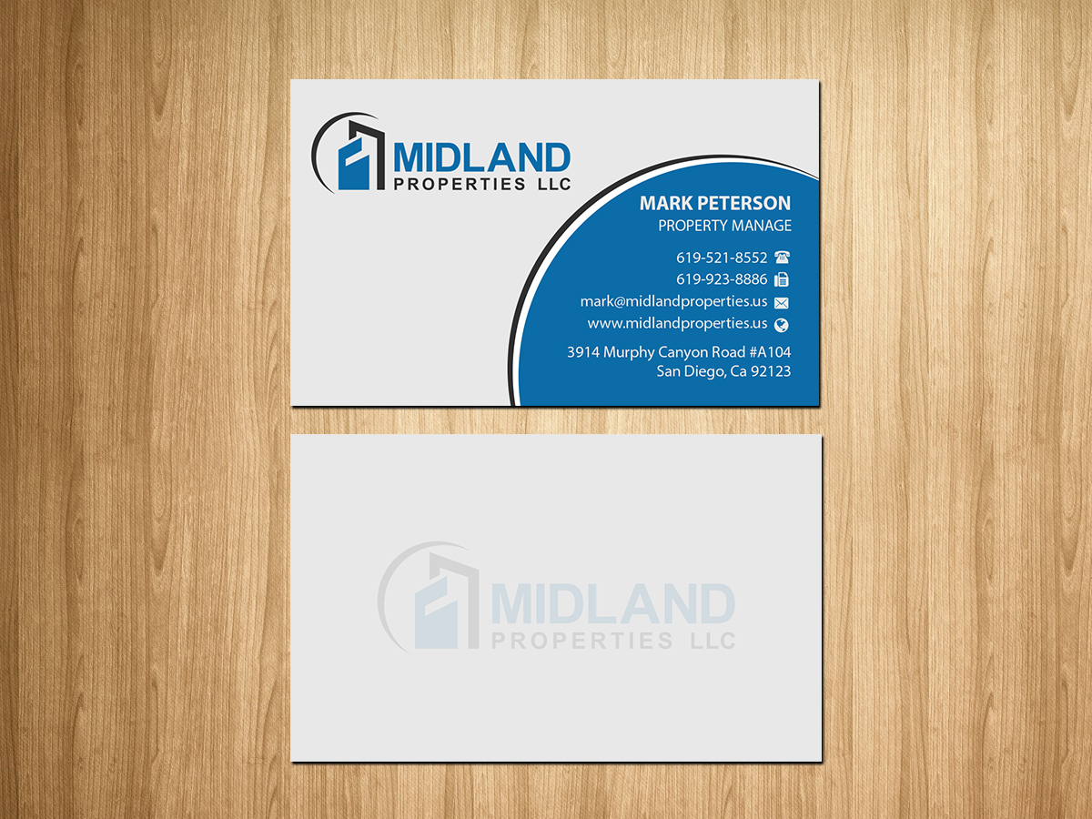 Visitenkarten-Design von Creations Box 2015 für Midland Properties, LLC | Design #18246708