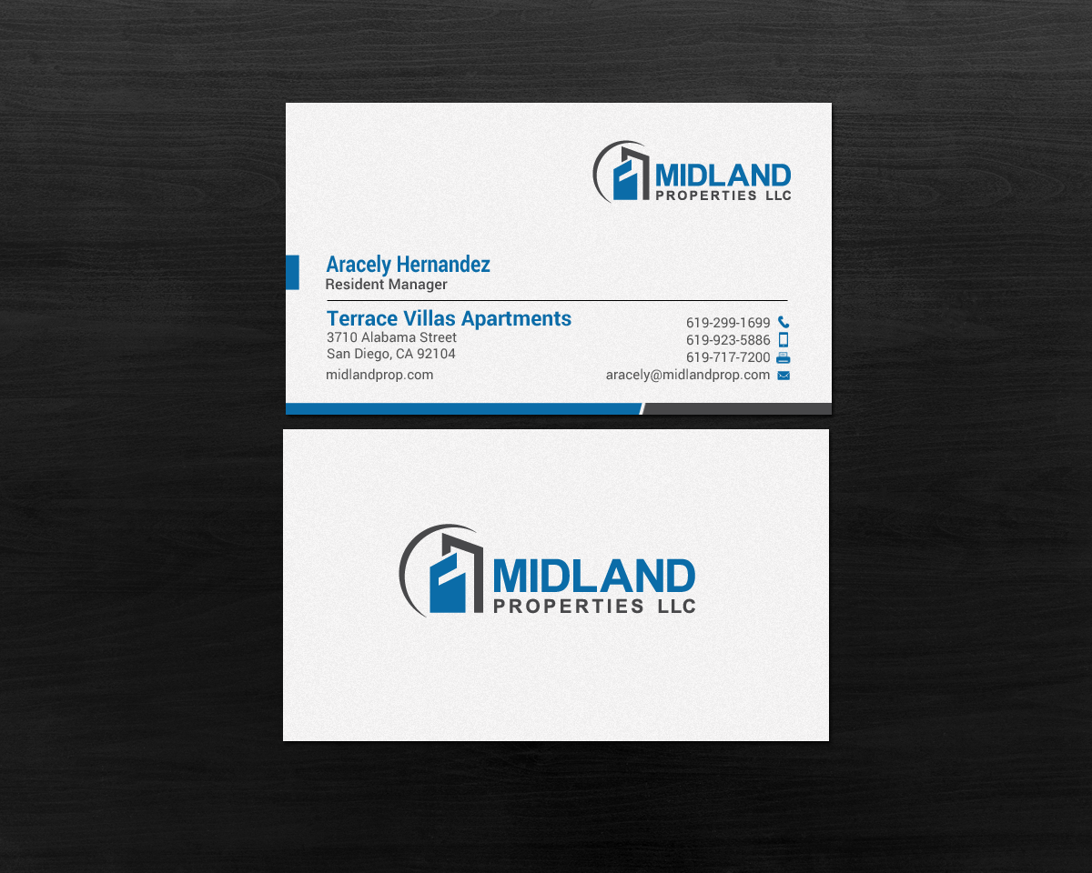 Business Card Design by chandrayaan.creative for Midland Properties, LLC | Design #18241676