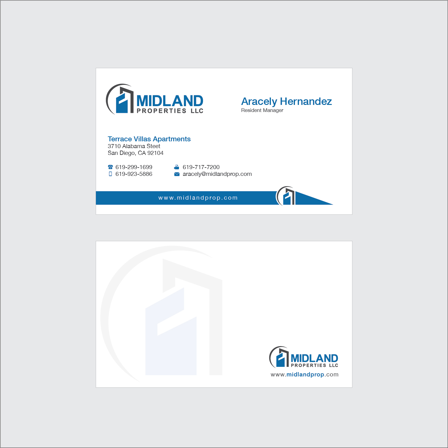 Visitenkarten-Design von Waqas Lakhani für Midland Properties, LLC | Design #18326922