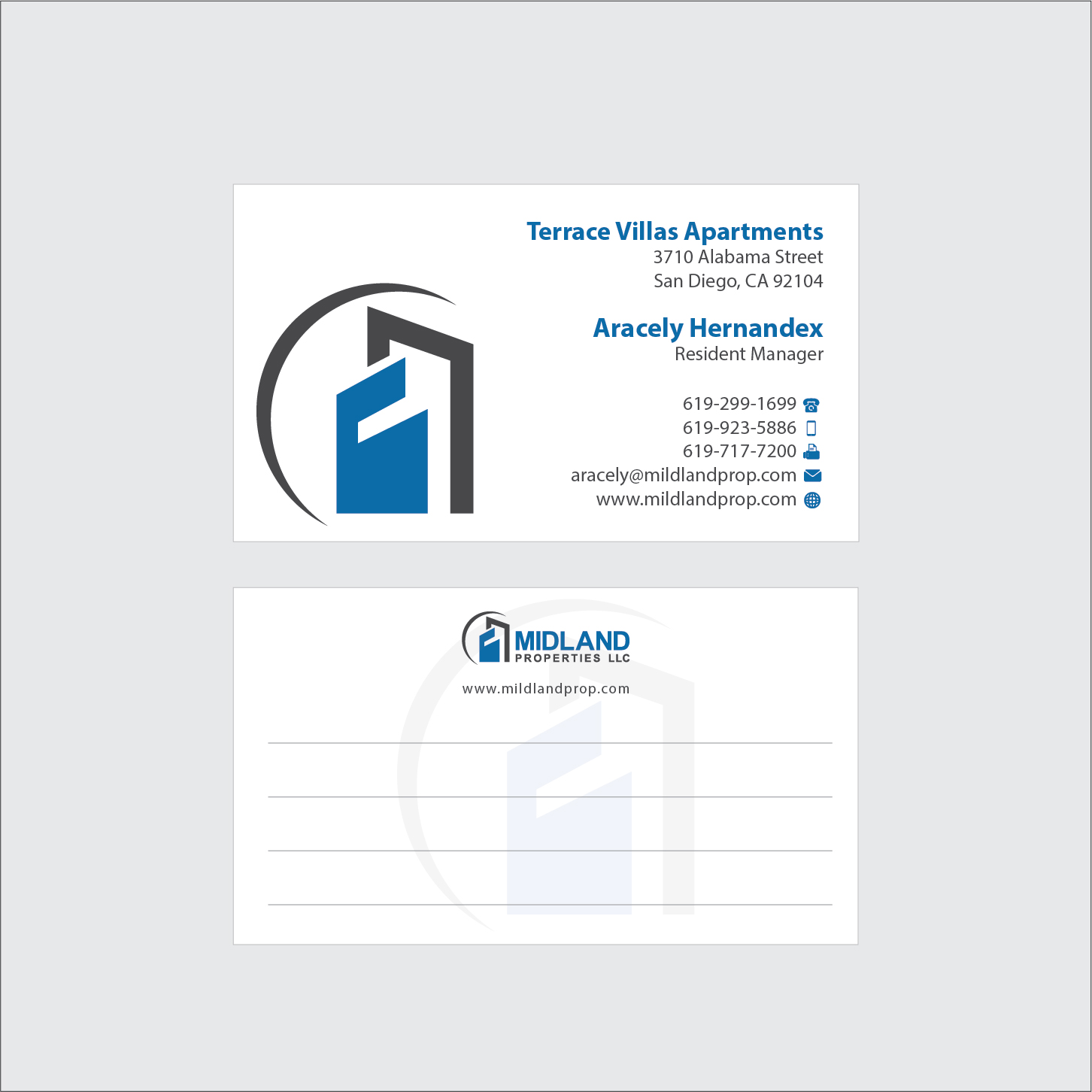 Business Card Design by Waqas Lakhani for Midland Properties, LLC | Design #18359175