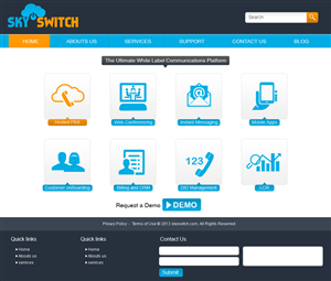 Web Design by Infobliz Technologies for skyswitch | Design #2826824