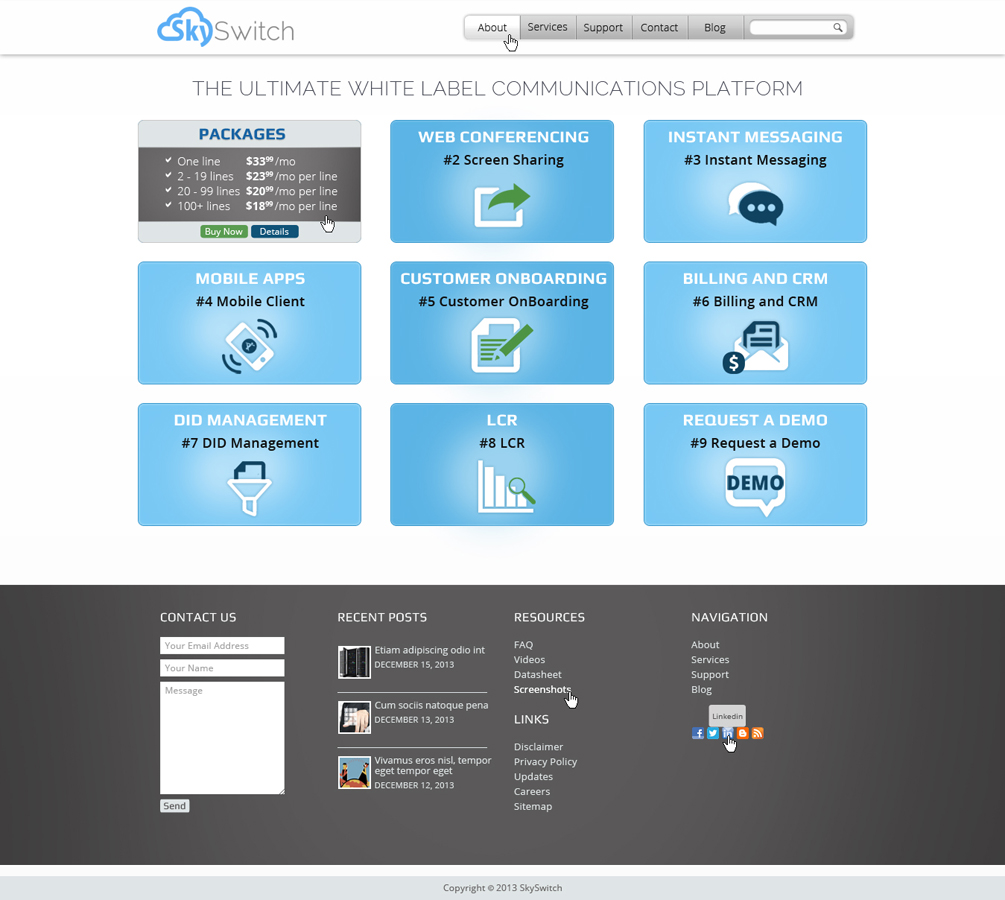 Web Design par Da Miracle pour skyswitch | Design #2835841