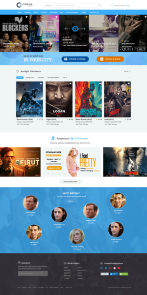 Movie Showtimes Website needs an updated new look | Web-Design von WebPixel