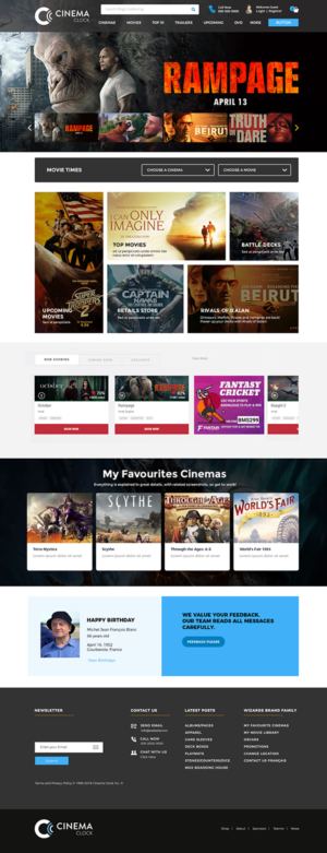 Diseño Web por lemosys infotech para Cinema Clock Inc. | Diseño: #18366779